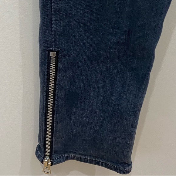 rag & bone Nina High Rise Cigarette Ankle Zip in Minna Dark Gray Jeans - Picture 7 of 16